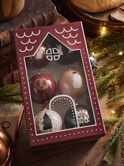 Textil Hogar y Decoración-Decoración-Pequeña decoración-Lote de 6 bolas de Navidad Ho! Ho! Ho!