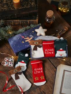 Bebé-Calcetines, leotardos-Lote de 3 pares de calcetines Navidad, bebé