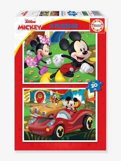 Juguetes-Juegos educativos-2 puzzles de 20 piezas - Mickey Fun House - EDUCA