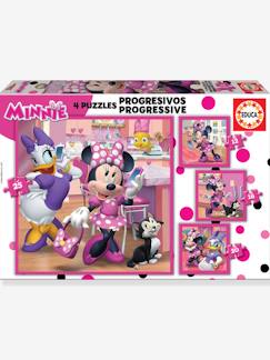 Juguetes-Juegos educativos-Puzzles progresivos 4 en 1 Disney Minnie - EDUCA