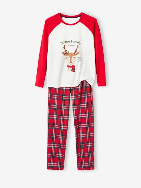 Pijama de embarazo y lactancia especial Navidad, cápsula familia crudo 