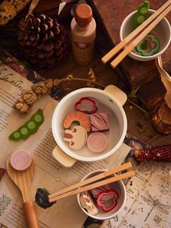 Juguetes-Juegos de imitación-Cocinitas y accesorios de cocinas-Conjunto de wok de verduras de madera FSC®
