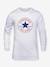 Camiseta infantil de manga larga Core Chuck Patch de CONVERSE blanco+gris 