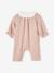 Mono con cuello de bordado inglés para bebé ROSA MEDIO ESTAMPADO 