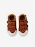 Zapatillas de tela con cierre autoadherente, bebé niño marrón+VERDE CLARO LISO 