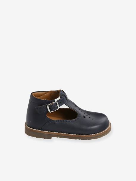 Sandalias de piel para bebé azul 