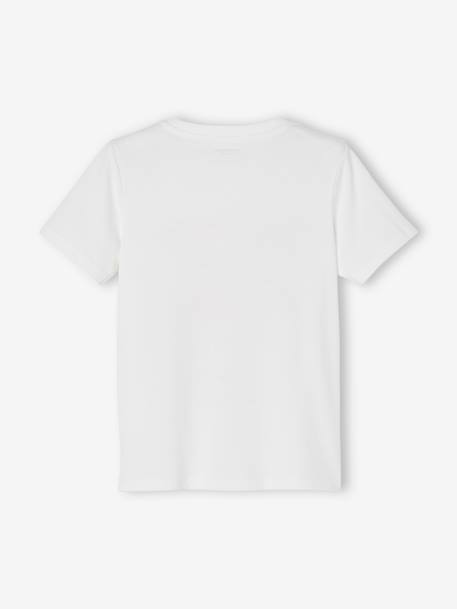 Camiseta de manga corta con esbozo, para niño AZUL MEDIO LISO CON MOTIVOS+blanco+GRIS CLARO JASPEADO 