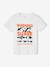 Camiseta de manga corta con esbozo, para niño AZUL MEDIO LISO CON MOTIVOS+blanco+GRIS CLARO JASPEADO 