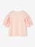 Camiseta con mangas abullonadas y motivo de fruta en el pecho, para niña crudo+rosa rosa pálido 