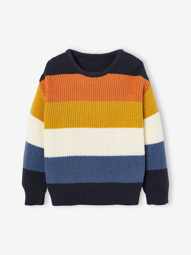 Jersey a rayas de colores para niño multicolor Vertbaudet