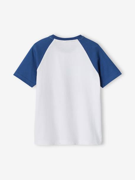 Camiseta con motivo gráfico y mangas raglán para niño azul+verde sauce 