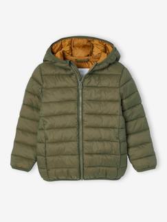 Niño-Abrigos y chaquetas-Chaqueta acolchada ligera con capucha y relleno de poliéster reciclado, para niño