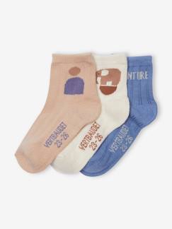 Bebé-Calcetines, leotardos-Lote de 3 pares de calcetines «Aventuras» para bebé