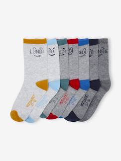 Niño-Ropa interior-Lote de 7 pares de calcetines medianos «Fun» para toda la semana