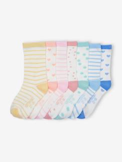 Niña-Ropa interior-Pack de 7 pares de calcetines para niña para toda la semana