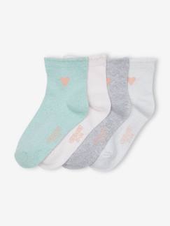 Niña-Ropa interior-Pack de 3 pares de calcetines bordados para niña