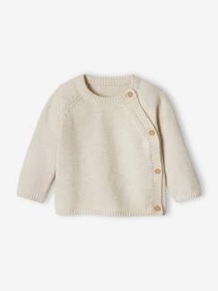 Bebé-Sudaderas, jerséis y chaquetas de punto-Jersey de punto tricot con abertura delante para bebé