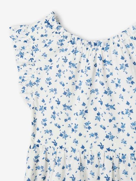 Vestido de fiesta con motivos de flores para niña crudo 