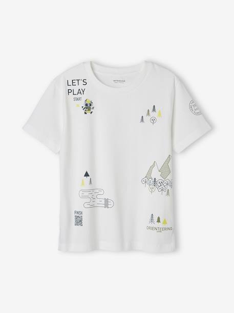 Divertida camiseta interactiva «geocaching» para niño blanco 