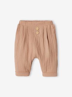Pantalones y Vaqueros-Pantalón corte árabe de gasa de algodón