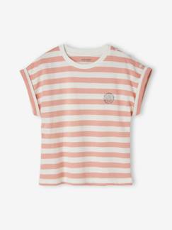 Niña-Camisetas-Camiseta personalizable, a rayas para niña
