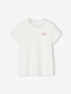 Niña-Camisetas-Camisetas-Camiseta de manga corta con cuello para niña