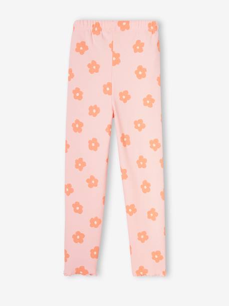 Leggings de punto de canalé, para niña GRIS OSCURO JASPEADO+MARRON MEDIO ESTAMPADO+MARRON OSCURO ESTAMPADO+rosa rosa pálido+verde grisáceo 