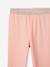 Leggings lisos elásticos e irisados, para niña melocotón+verde esmeralda 