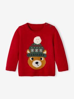 Bebé-Sudaderas, jerséis y chaquetas de punto-Jerséis-Jersey de Navidad con motivo oso, para bebé