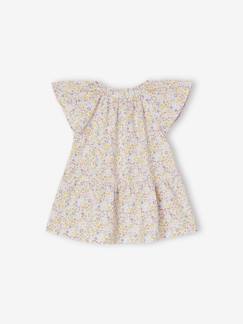 Bebé-Vestidos, faldas-Vestido con estampado de flores mangas mariposa para bebé