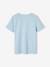 Camiseta animal de algodón orgánico para niño azul claro+gris jaspeado+verde sauce 