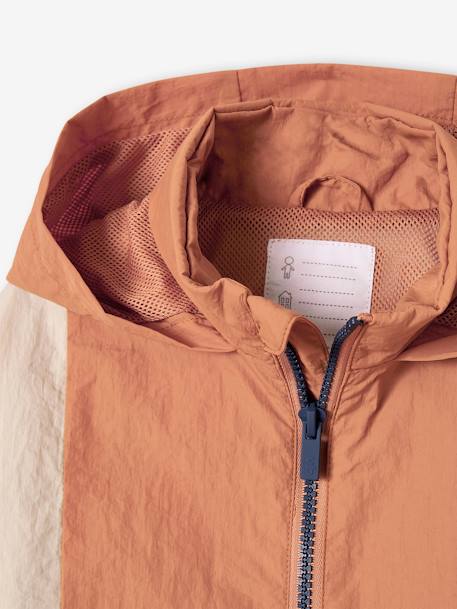 Cortaviento efecto colorblock para niño naranja 