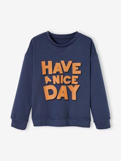 Niño-Jerséis, chaquetas de punto, sudaderas-Sudadera con mensaje "Have a nice day" para niño