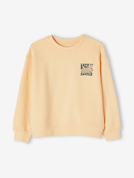 Sudadera con motivo grande en la espalda, para niño albaricoque maquillaje+amarillo pálido 