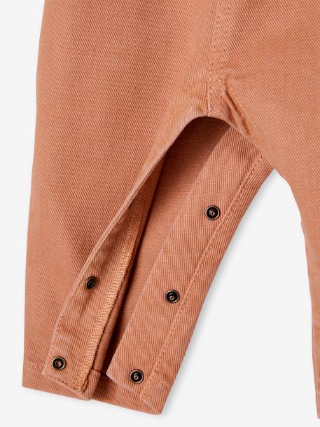 Peto con volante para bebé beige arcilla 