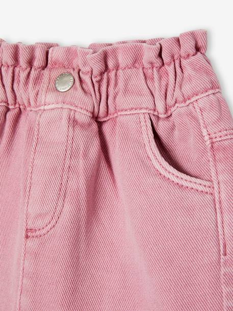 Falda de estilo «paperbag» para bebé rosa 