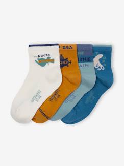 Niño-Ropa interior-Calcetines-Pack de 4 pares de calcetines medianos «Marinero» para niño