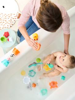 Puericultura- Cuidado del bebé-Estuche de baño con 17 piezas INFANTINO