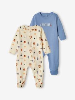 Bebé-Pijamas-Lote de 2 peleles «Aventura» interlock para bebé