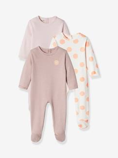 Bebé-Pijamas-Pack de 3 peleles básicos de interlock para bebé