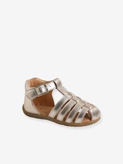Calzado-Calzado bebé (17-26)-El bebé camina niña (19-26)-Sandalias de piel con puntera cerrada, para niña