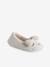 Zapatillas de casa infantiles estilo bailarina con interior de terciopelo rosa rosa pálido 