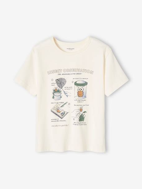 Camiseta con estampado de insectos para niño blanco 