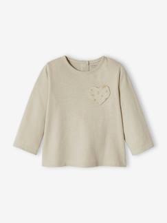 Bebé-Camisetas-Camisetas-Camiseta bebé niña con bolsillo con corazón y fresas