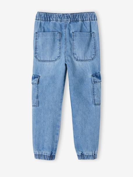 Pantalón cargo de denim fácil de vestir para niño doble stone+stone 