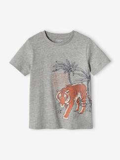Niño-Camisetas y polos-Camiseta animal de algodón orgánico para niño