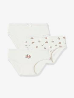Niña-Ropa interior-Pack de 3 braguitas de punto de canalé para niña
