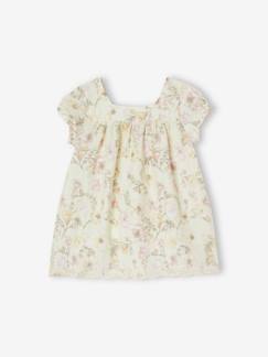 -Vestido de manga corta con estampado de flores para bebé