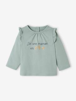 Bebé-Camisetas-Camiseta de manga larga con volantes, bebé