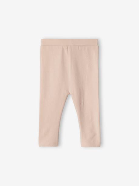 Pack de 2 leggings básicos para bebé crudo+rosa maquillaje+rosa rosa pálido 